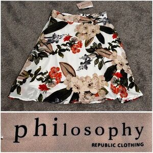NWT - PHILOSOPHY- Floral Skirt - XS